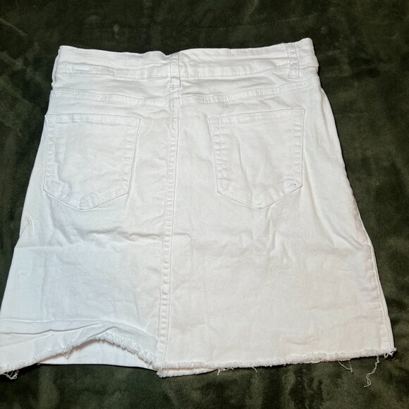 White Mini Denim Skirt - Picture 4 of 4